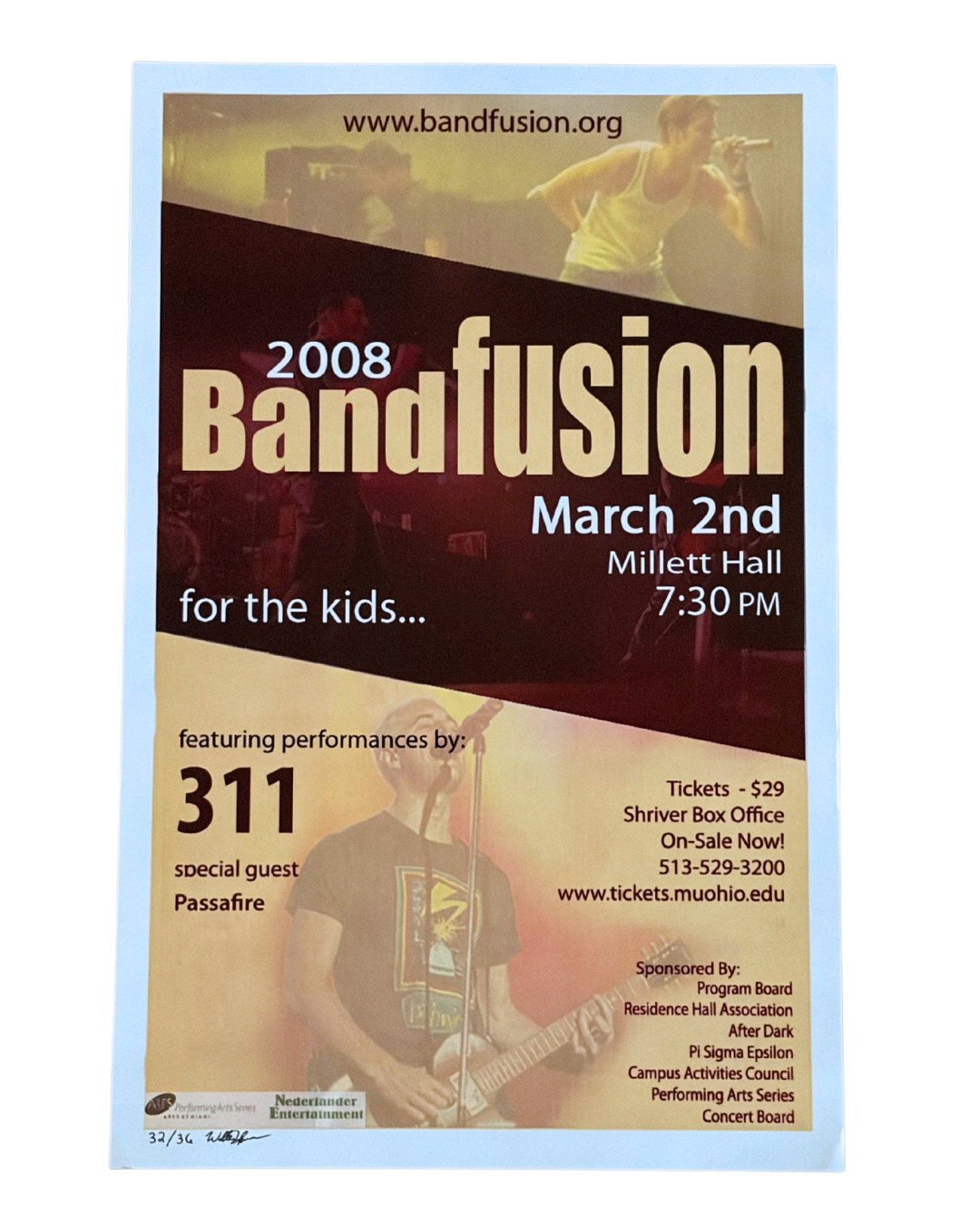 Bandfusion March 2, 2008 Show Poster