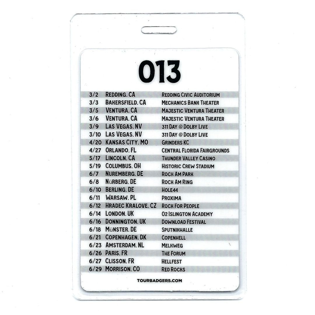 Tour Pass Laminate - 2024 311 DAY / SUPPORT