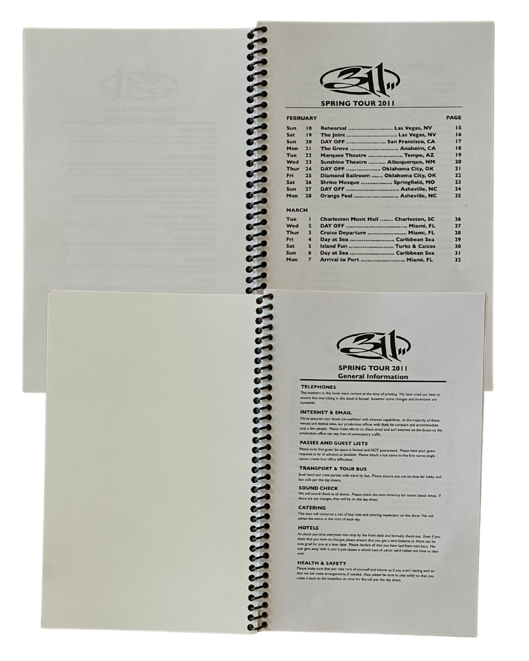 Spring 2011 Tour Book