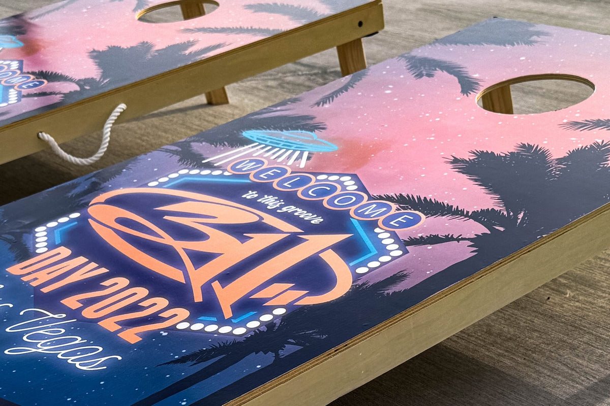 311 Themed Cornhole Solid Wood (full set)